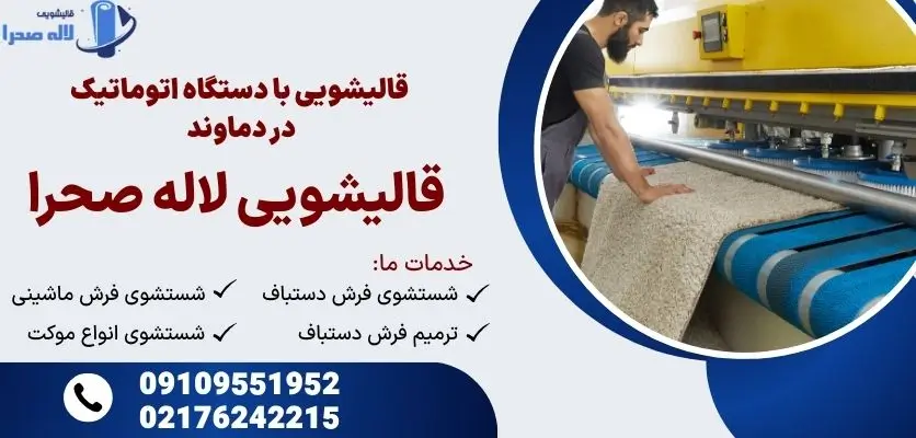 قالیشویی با دستگاه اتوماتیک در دماوند